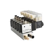Bloc de vannes électromagnétiques normalement fermées avec collecteur base for silencieux, alimentation CC/CA 110 V/220 V, 3 ports(Ac220v 8 in 8 Out)