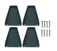 Bloc d'éclaboussure de descente de gouttière 4 pièces, prolongateur (Verte) | 41,4x 5,1 cm/16,3x2,0 pouces, protection anti-éclaboussures de gouttière flexible, inverseur avec 8 clous de fixation