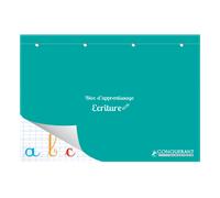 Bloc Ecriture Conquerant Classique Endosse 4 Trous 210X297 Paysage 160P 90G Dl3/10 Aqua
