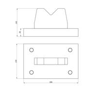 Bloc en V presses d'atelier 30 t 206 x 130 x 105mm MW Tools PBL30T