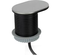Bloc encastrable - OTIO - Gliss - 16A (2P+T) - USB C 3,4A - Inox Ø60mm