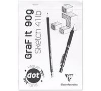 Bloc encollé de 80 feuilles A5 Clairefontaine Graf It Dot Modèle aléatoire G