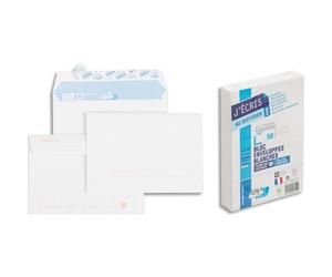 Bloc enveloppe précasée gpv détachable adhésive vélin blanc 90g c6 114x162mm fond gris bloc 50 unités
