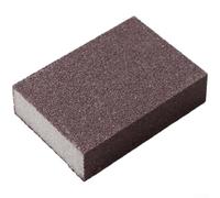 Bloc éponge émeri abrasif en oxyde d'aluminium pour nettoyage intensif de la cuisine, la rouille, les aliments brûlés, les dépôts minéraux, marron, 10 x 7 x 2,5 cm