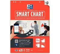 Bloc flipchart Smart Chart autocollant 60x80cm 20 feuilles 90 g/qm vierge Paquet de 3 pièces
