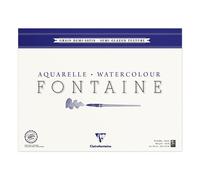 Bloc Fontaine 25 Feuilles Grain 1/2 Satiné 36 X 48 Cm 300 Grammes Encollé 4 Côtés Blanc