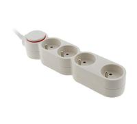 Zenitech bloc multiprise 4 prises - Blanc