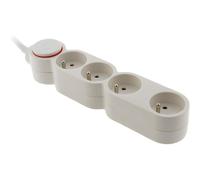 Zenitech bloc multiprise 4 prises - Blanc