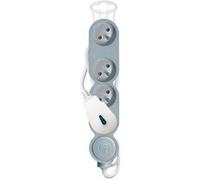 Bloc multiprises parafoudre 4 prises 16A avec interrupteur silver