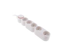 Zenitech - Bloc Home 5 Prises 16A 2P+T câble 1,5m - Blanc