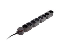 Zenitech Bloc multiprises Home 8 prises 16A 2P+T câble 1,5 m Noir