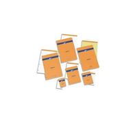OXFORD Lot de 5 Bloc-Notes Perforé Orange A4+ Ligné 8mm Jaune et Margé 80 Feuilles Agrafées Couverture Carte Enduite Orange