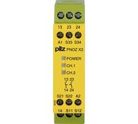 Bloc logique de sécurité PNOZ X2 24VAC/DC 2n/o PILZ 2 NO (T) (l x H x P) 22.5 x