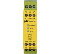Bloc logique de sécurité PNOZ X2 24VAC/DC 2n/o PILZ Tension de fonctionnement: 24 V DC/AC 2 NO (T) (l x H x P) 22.5 x 87 x 121 mm 1 pc(s)