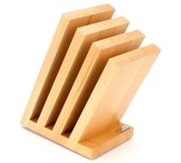 Bloc magnétique en bois de hêtre pour 9 couteaux