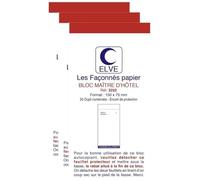 Bloc Maitre D hotel - ELVE - 75x150mm - 50 Feuillets Autocopiant - Fabrication 100% Française