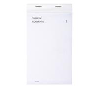 Bloc Maître d'Hôtel 50 feuillets autocopiants numérotés en tripli - 9,5 x 17 cm