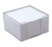 Bloc mémo - Waytex - 931081 - 350 notes blanches - 9 x 9 cm - Support plexi transparent