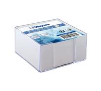 Bloc mémo - Waytex - 931081 - 350 notes blanches - 9 x 9 cm - Support plexi transparent