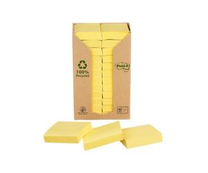 Bloc-mémos 3M Post-it 653 38x51mm recyclé jaune