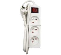 Bloc ménager - GAO - 3 prises 2P+T - Avec interrupteur, conforme NF
