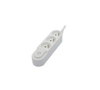 - Bloc multiprise 3x16A - 3500W - câble H05VV-F 3x1,5mm² - 3m - Blanc