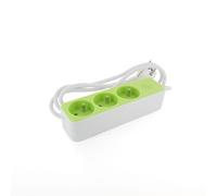 Bloc multiprise 3x16A 3G1.0 mm² - 1,5 m - Vert - Chacon