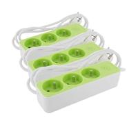 Bloc multiprise 3x16A 3G1mm² - 1.5m - Rouge ou Vert - Chacon (Vert) (Lot de 3)
