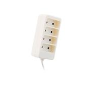 - Bloc multiprise 4 prises 6A 2P - Blanc