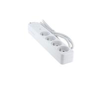 Chacon Multiprise parafoudre 4 x 16 A 1,5 m Protection surtension Fiche plate 30% plastique recyclé