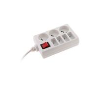 Bloc multiprise 4x6A + 3x16A - Blanc - Zenitech