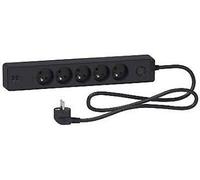 - Bloc multiprise 5 prises 2P+T + 2 USB - anthracite - Schneider