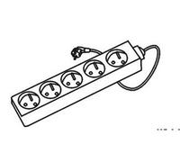 Bloc multiprise 5 prises 2P + T 3G1 - - 200002