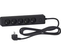 - Bloc multiprise 5 prises 2P+T anthracite - Schneider