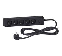 Bloc multiprise 5 prises 2P+T anthracite - Schneider