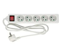 Bloc multiprise 5 prises 2P+T avec interrupteur - - 200004