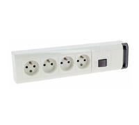 Bloc multiprise 6 prises 2P+T - avec interrupteur à voyant - 399mm LEGRAND