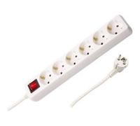 Bloc Multiprise 6 Prises Type F Schuko EU 3m Blanc Blanc G