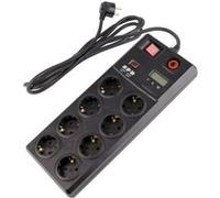 Ledkia Bloc multiprise 8 prises Schuko - Noir