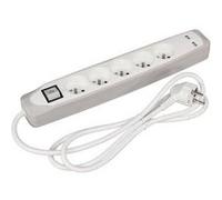 Bloc Multiprise Avec Interrupteur 5 Prises 2 Ports Usb Gris/Blanc - Terre Française