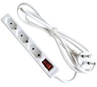 Bloc multiprise avec interrupteur AS Schwabe 11312 blanc fiche avec contour 1 pc(s)