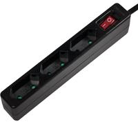 Bloc multiprise avec interrupteur LogiLink LPS230B x3 noir fiche avec contour 1 pc(s)