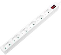 Bloc multiprise avec interrupteur LogiLink LPS232 x6 blanc contact de protection 1 pc(s)