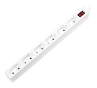 LogiLink Bloc multiprise LPS232 – 6 prises CEE 7/16, interrupteur, sécurité enfant, blanc
