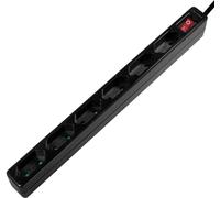 Bloc multiprise avec interrupteur LogiLink LPS232B x6 noir fiche Euro 1 pc(s)