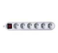 GAO Bloc multiprise DG-FB06KA 6 prises avec interrupteur, protection enfants, câble 1,4m, conforme NF