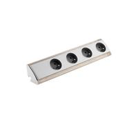 Bloc multiprise d'angle à câbler 4 prises 2P+T 3 680 W - inox - Otio