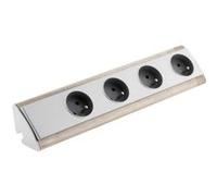 Bloc multiprise d'angle à câbler 4 prises 2P+T 3 680 W - inox - Otio