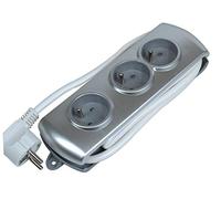Bloc multiprise Design 3 Prises 16 T, Silver