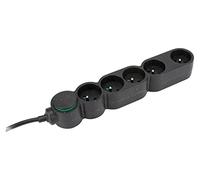 Bloc multiprise écoresponsable 5 Prises 2P+T Home Green - Noir - Zenitech